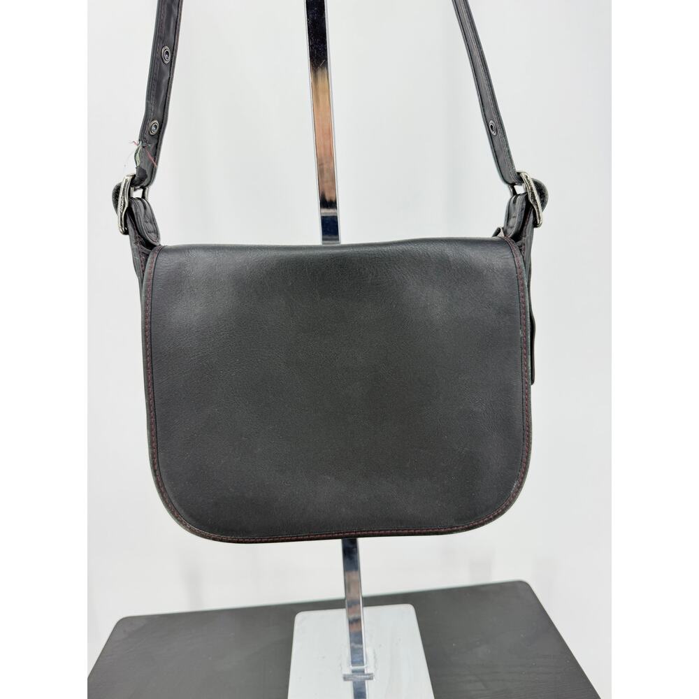 Coach 75th Anniversary Saddle Crossbody Bag Black Leather Limited Edition Flap - Picture 2 of 16